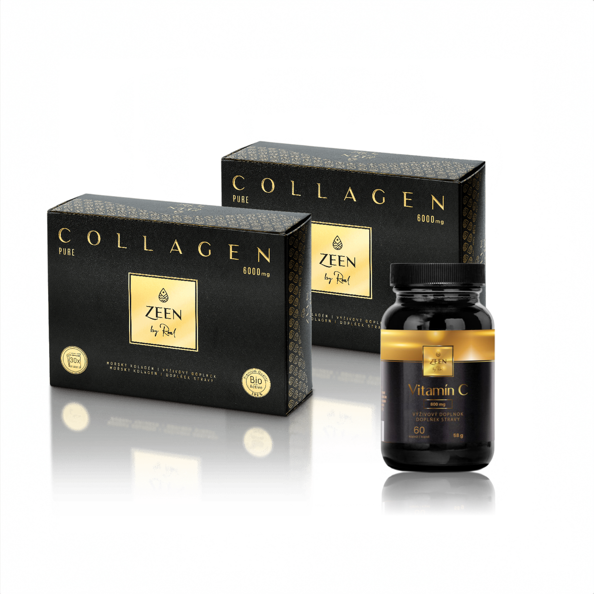 ZEEN 2x Collagen Pure 6000 mg 30 napi adaggal, C-vitaminnal ajándékba