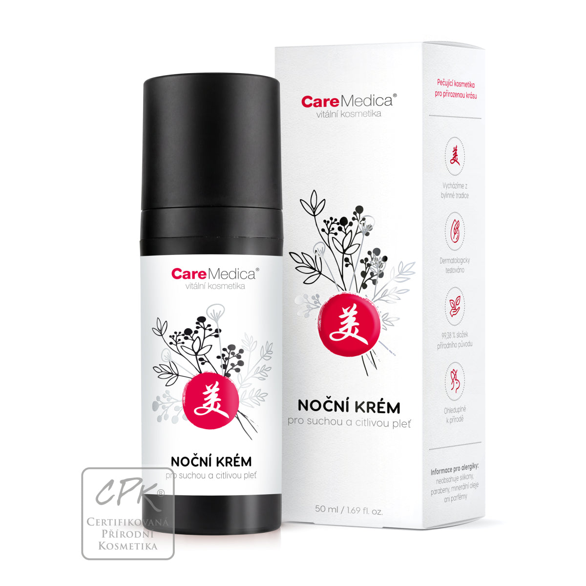 CareMedica Nočný krém pre suchú a citlivú pleť